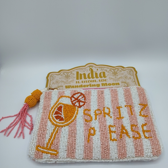 Wandering Moon Handbags - TikTok Viral Wandering Moon Beaded “Spritz Please” Clutch | Handmade India